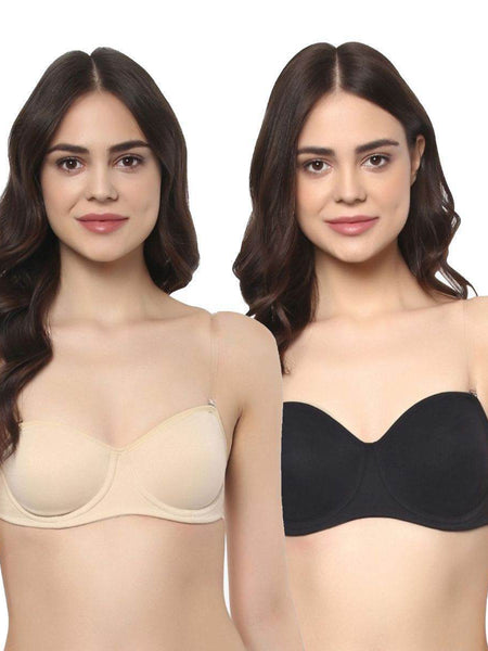 SOIE Woman - Medium Coverage Non Padded Non Wired Multiway Bra (PACK OF 2) - Bra -for Women