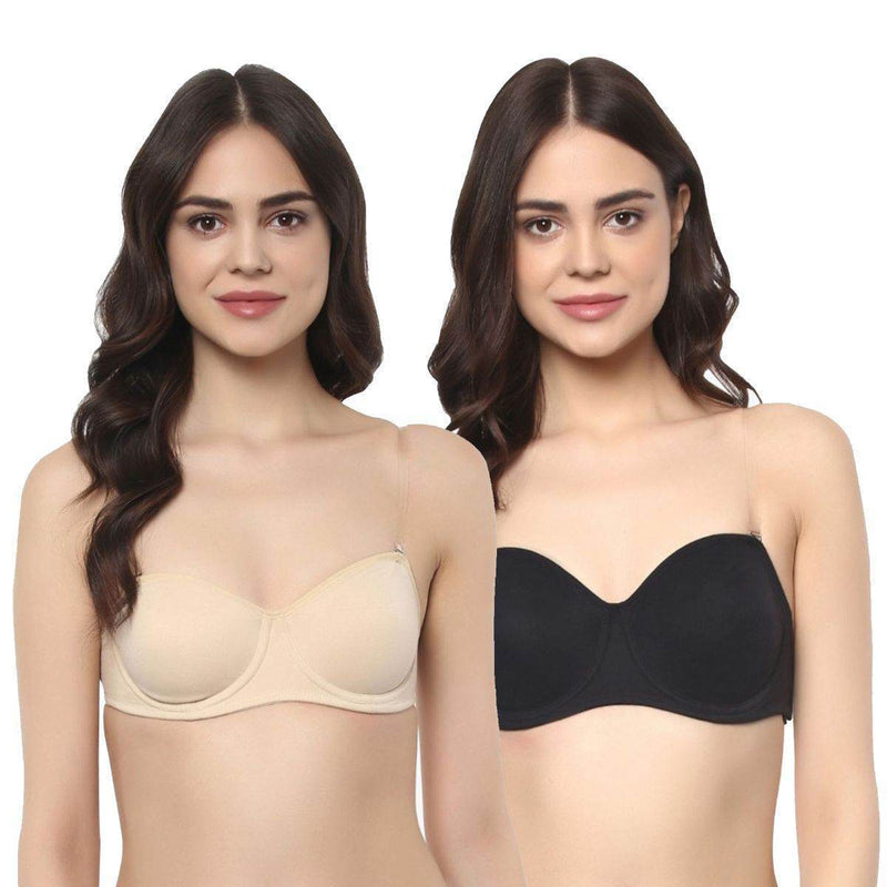 SOIE Woman - Medium Coverage Non Padded Non Wired Multiway Bra (PACK OF 2) - Bra -for Women
