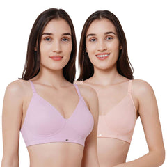 SOIE Woman - Non padded Non wired full coverage T-shirt Bra Combo - -for Women