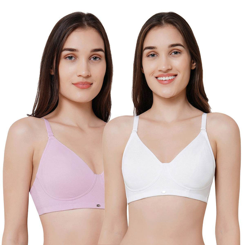 SOIE Woman - Non padded Non wired full coverage T-shirt Bra Combo - -for Women