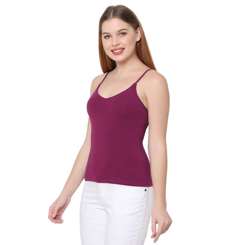 SOIE Woman - Cotton Spandex Detachable Straps Camisole (PACK OF 2) - Camisole -for Women