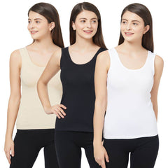 SOIE Woman - Solid U Back Camisole (PACK of 3) - Camisole -for Women