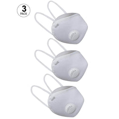 SOIE Woman - Two way respirator -8 Layer reusable SN 99 Protection Ear Loops Mask - Pack of 3 - -for Women