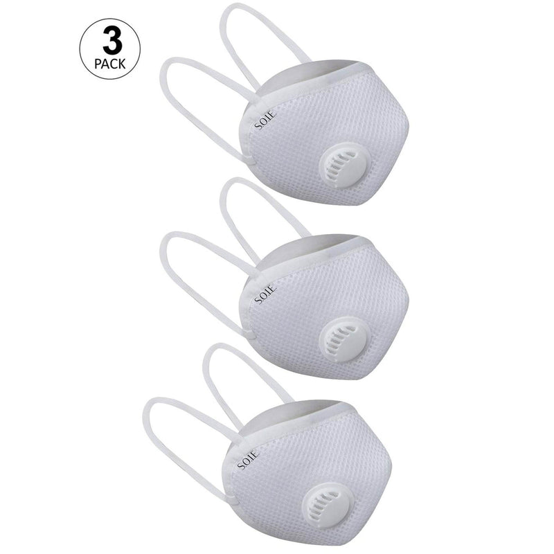 SOIE Woman - Two way respirator -8 Layer reusable SN 99 Protection Ear Loops Mask - Pack of 3 - -for Women