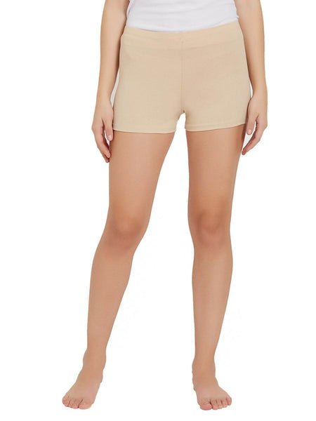 SOIE Woman - Solid Cotton Spandex Cycling Shorts - -for Women