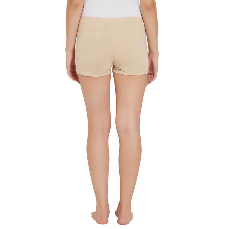 SOIE Woman - Solid Cotton Spandex Cycling Shorts - -for Women