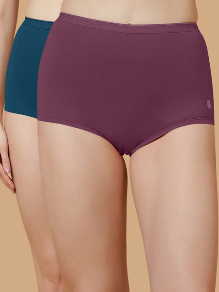 High Rise No-Show Cotton Boyshorts – Pack of 2
