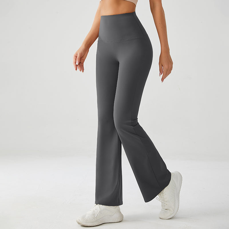 Charcoal Grey High Rise Flare Yoga Pants