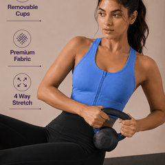 Padded Zipper Sports Bra