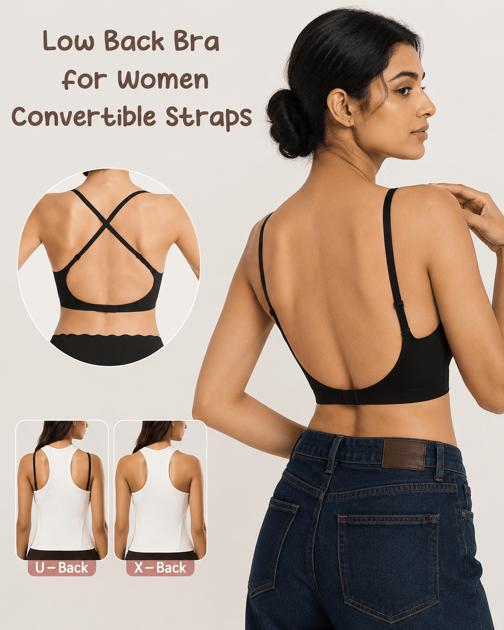 Low Back Multiway Padded Seamless Bra