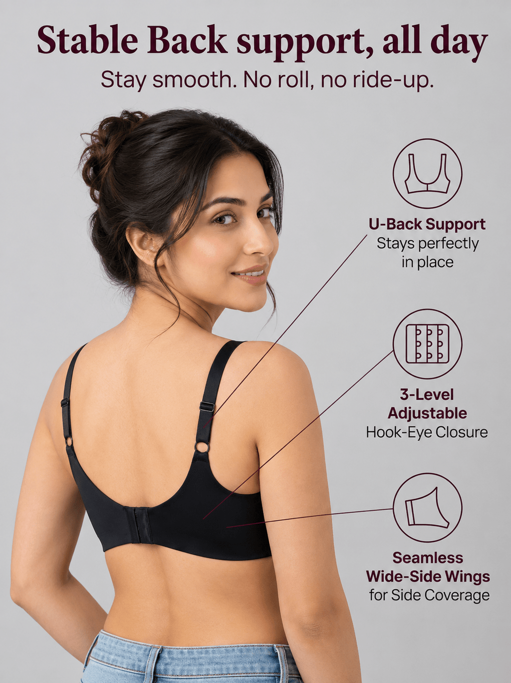 Ultra Soft Wire-Free Invisible T-Shirt Bra