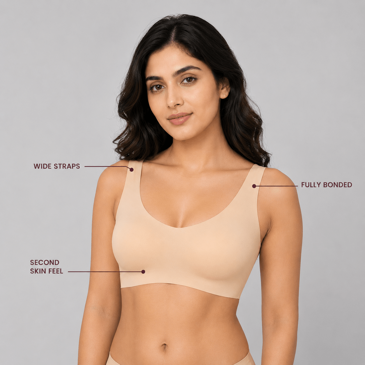 Ultra Soft Full Coverage Removable Cups Bra