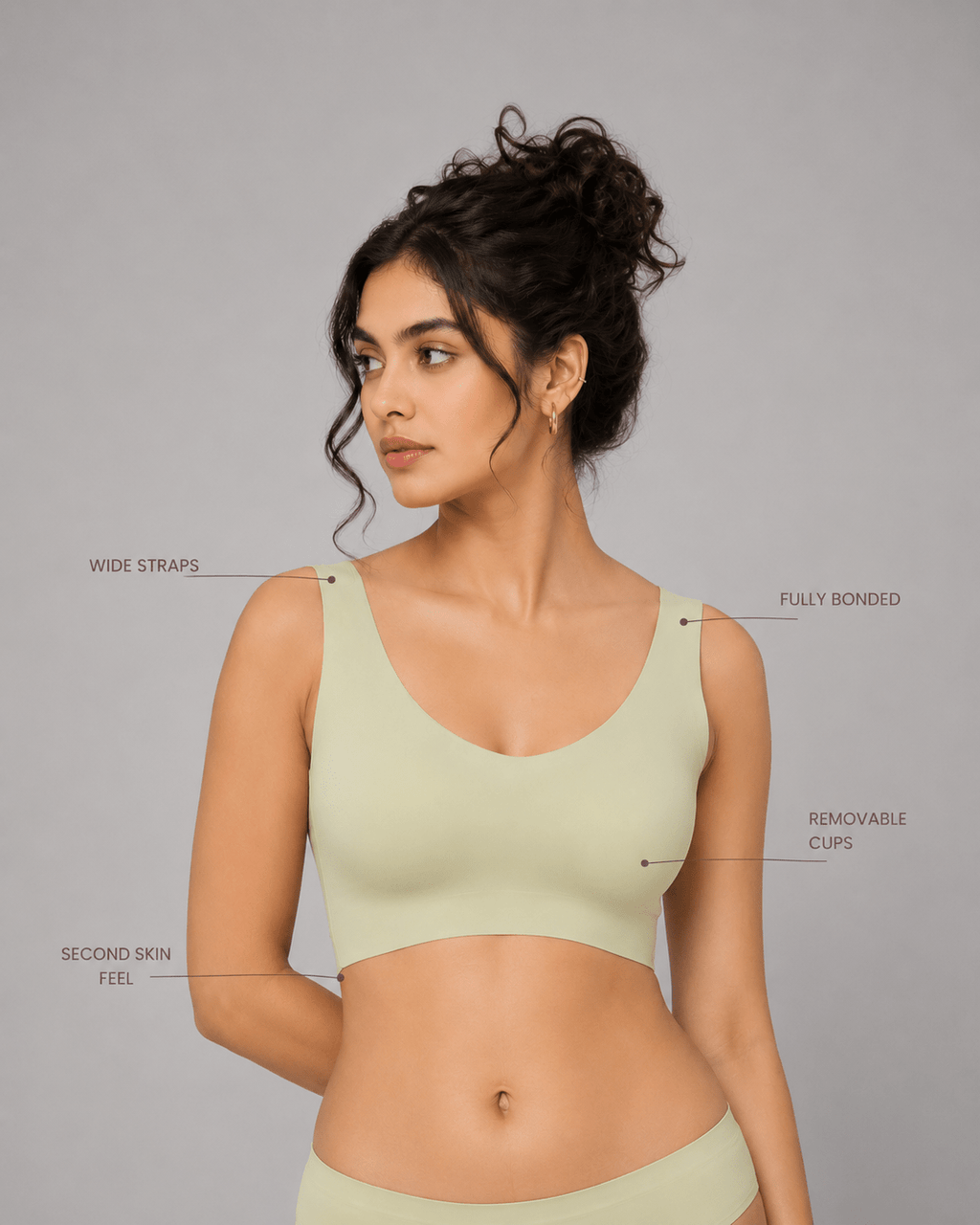 Ultra Soft Full Coverage Removable Cups Bra
