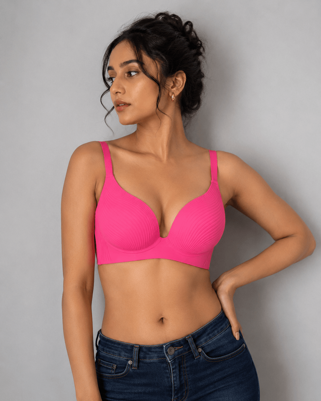 Seamless Thin Padded Push Up Bra