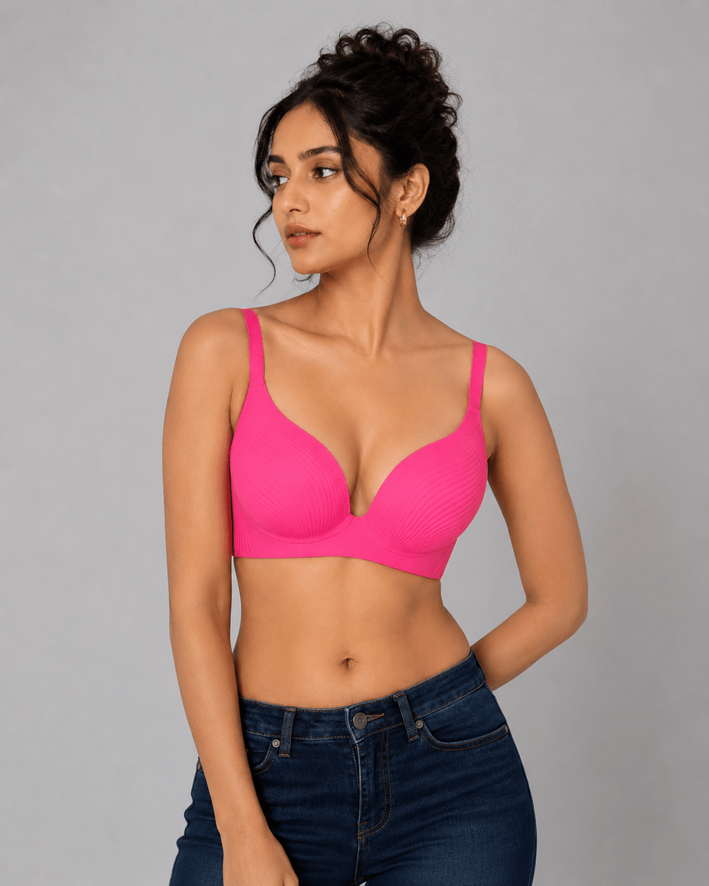Seamless Thin Padded Push Up Bra