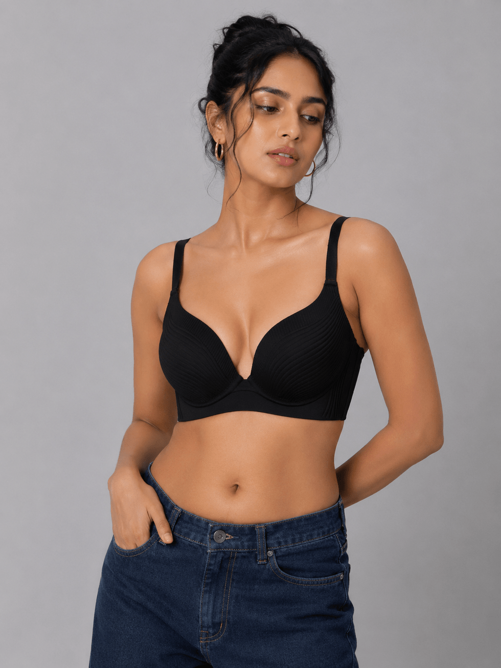 Seamless Thin Padded Push Up Bra