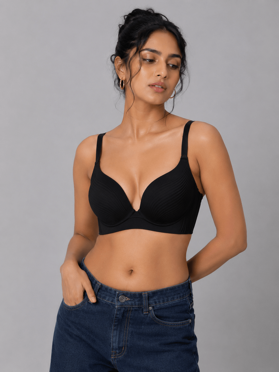 Seamless Thin Padded Push Up Bra