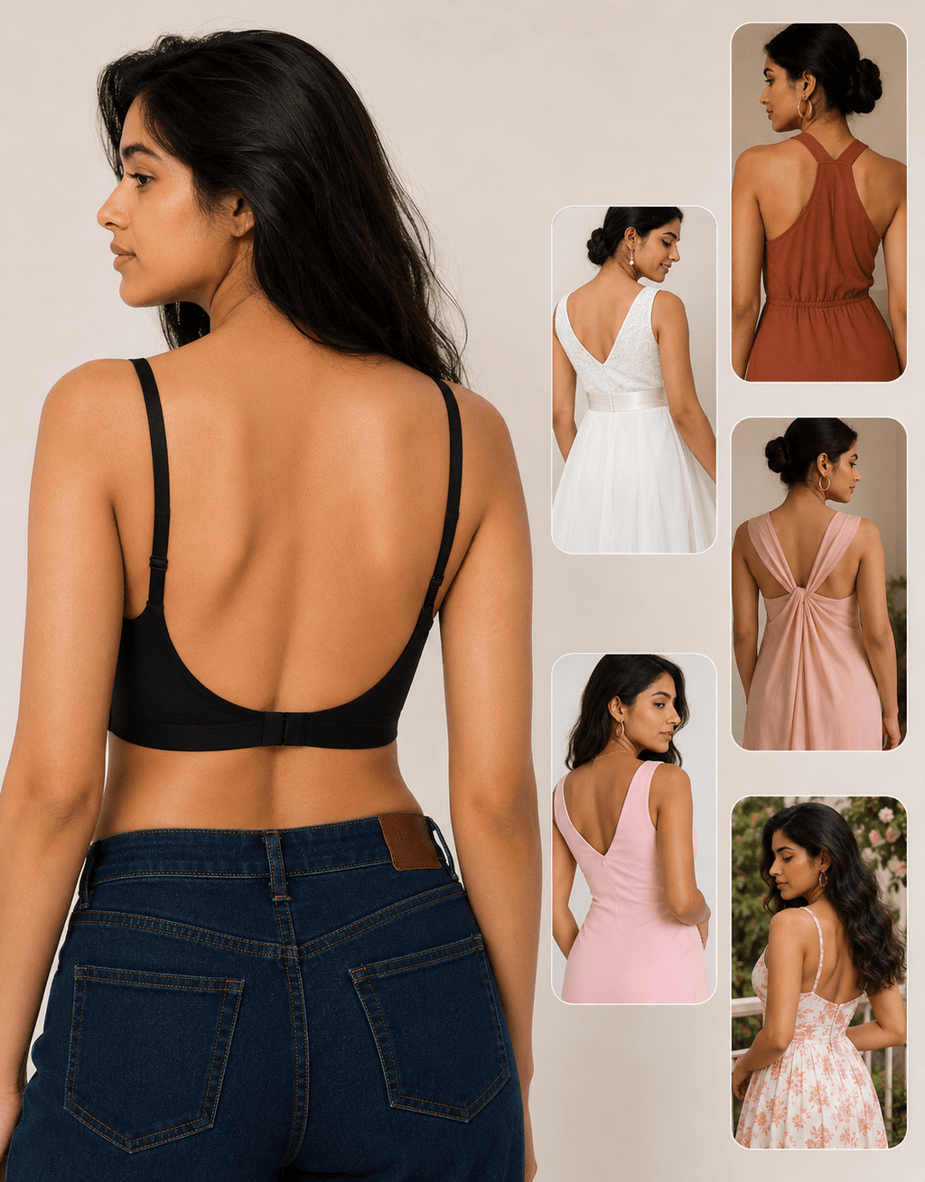 Low Back Multiway Padded Seamless Bra