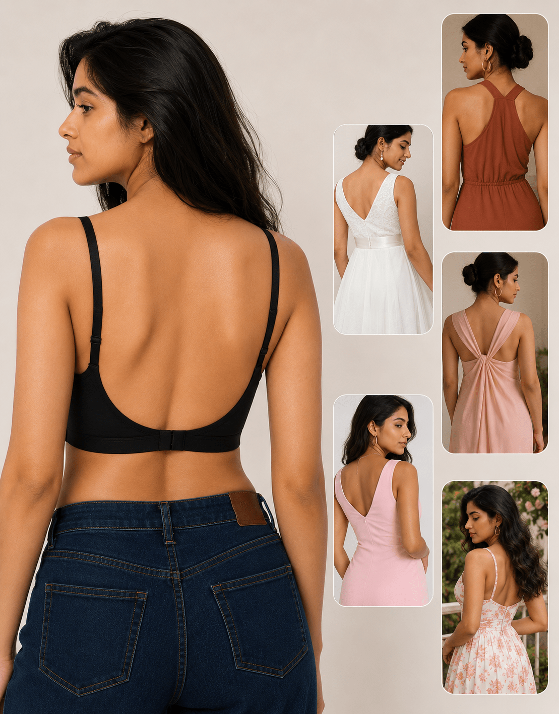 Low Back Multiway Padded Seamless Bra