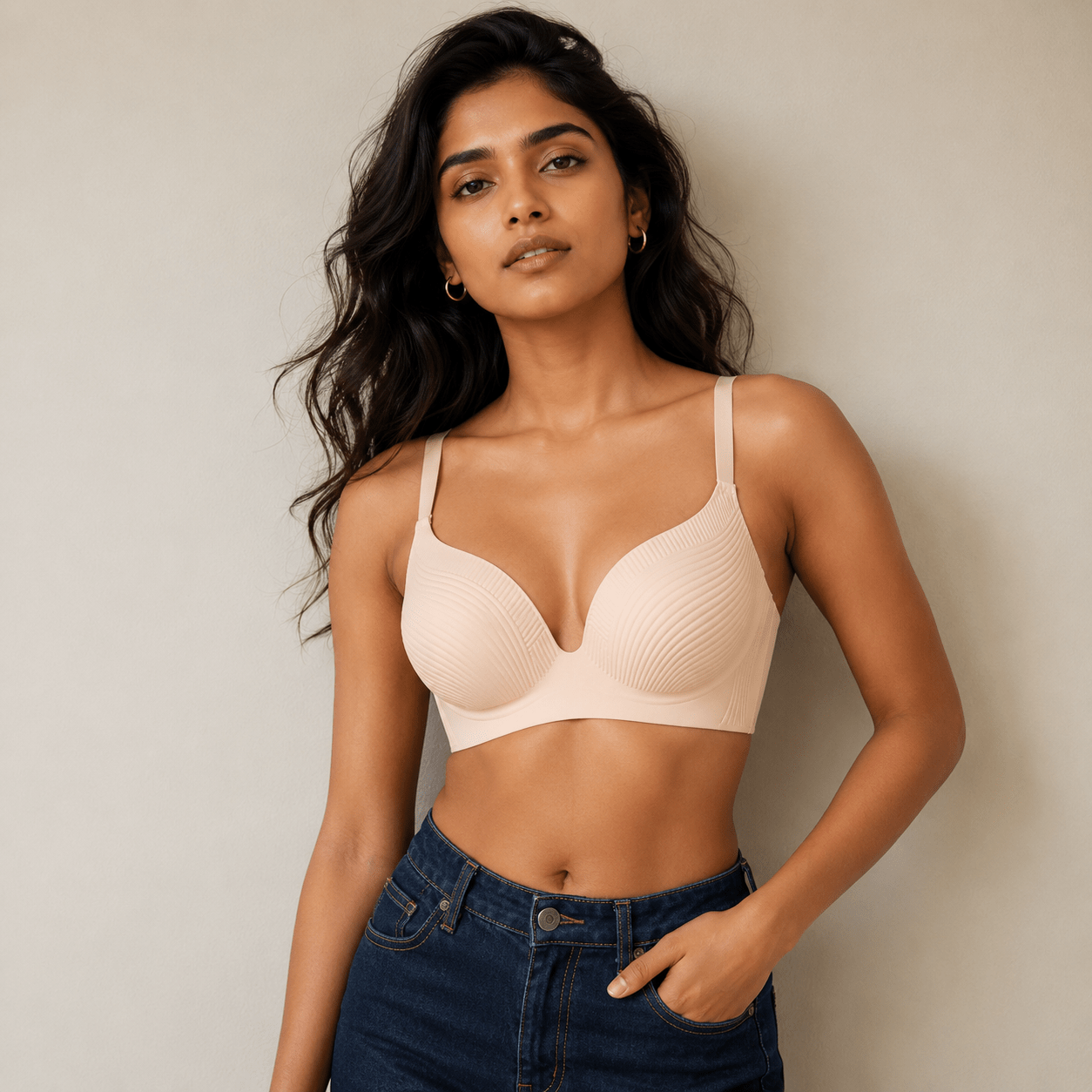 Seamless Thin Padded Push Up Bra