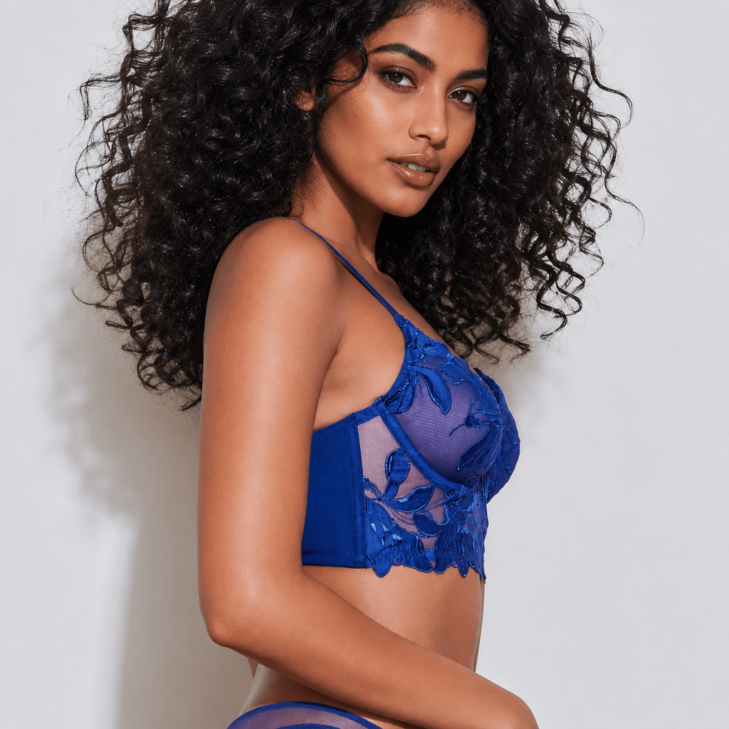 French Embroidered Lace Underwire Bra