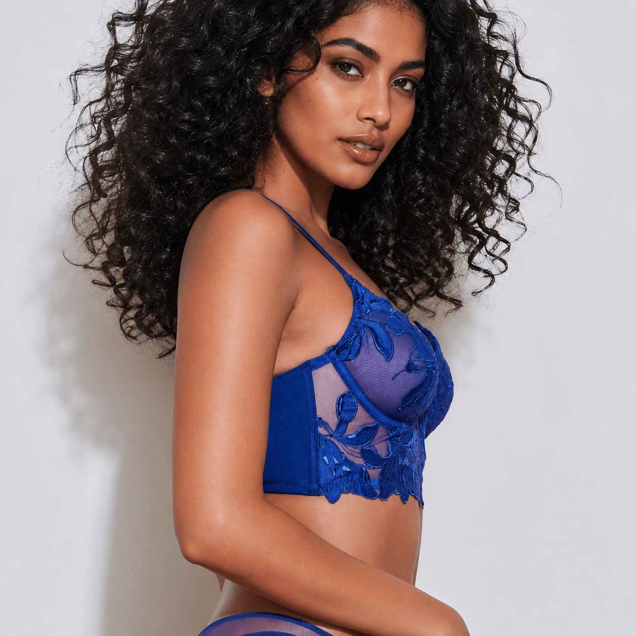 French Embroidered Lace Underwire Bra