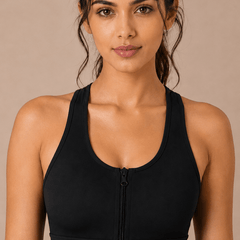 Padded Zipper Sports Bra