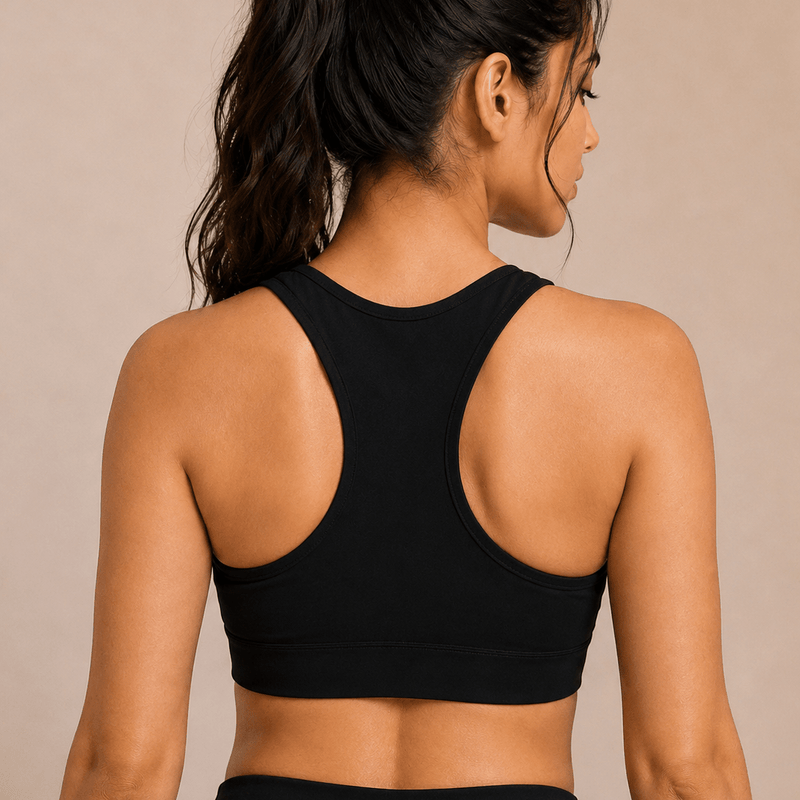 Padded Zipper Sports Bra