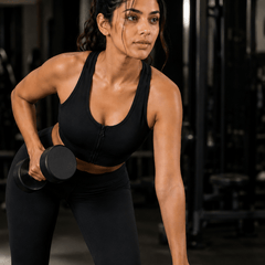 Padded Zipper Sports Bra