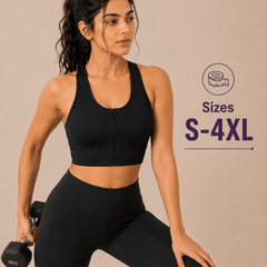 Padded Zipper Sports Bra