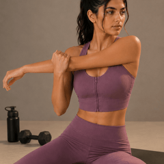 Padded Zipper Sports Bra