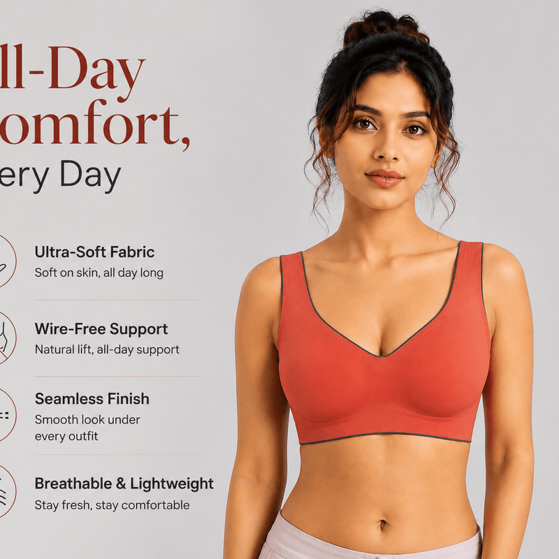 Seamless Ultra-Thin Invisible Wire-Free Bra – Seamless Bra Without Lines