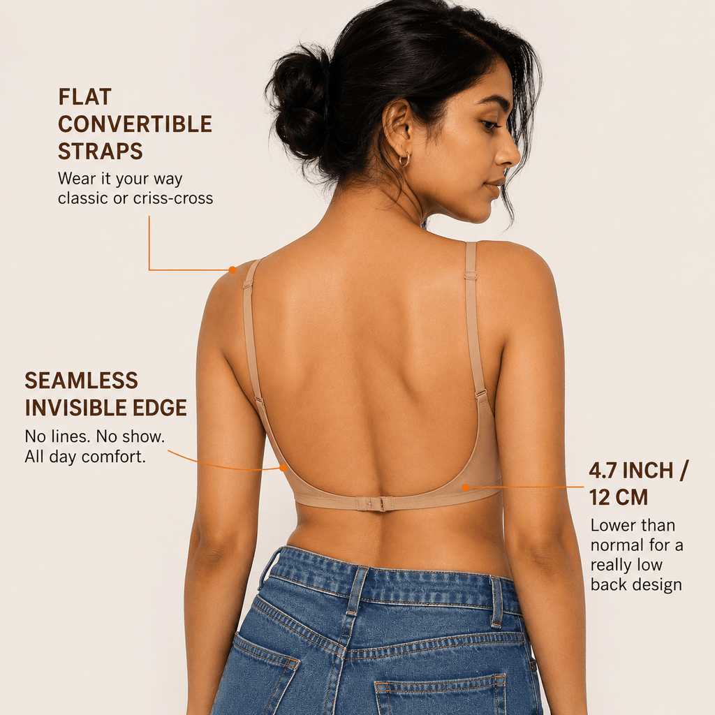 Low Back Multiway Padded Seamless Bra
