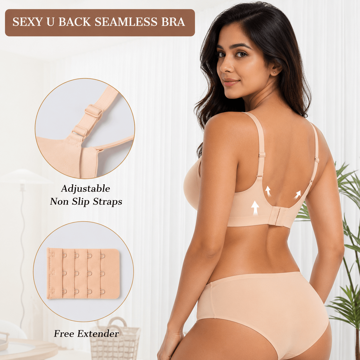 Seamless Wireless 3/4 Cup Tshirt Bra