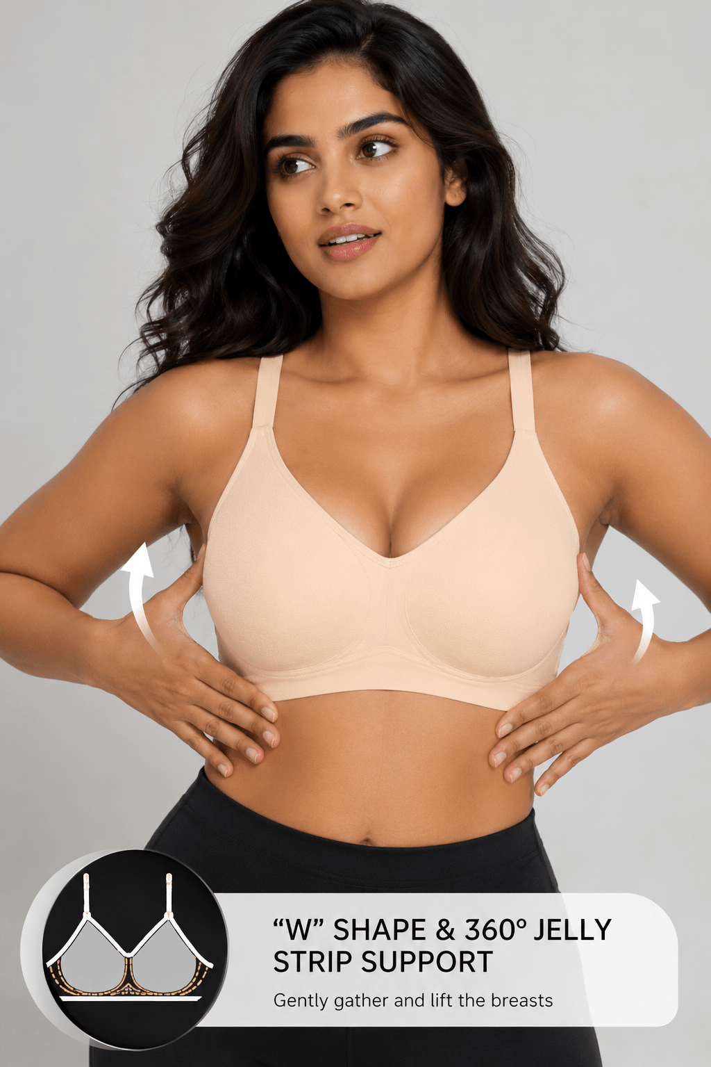 Seamless Wireless 3/4 Cup Tshirt Bra