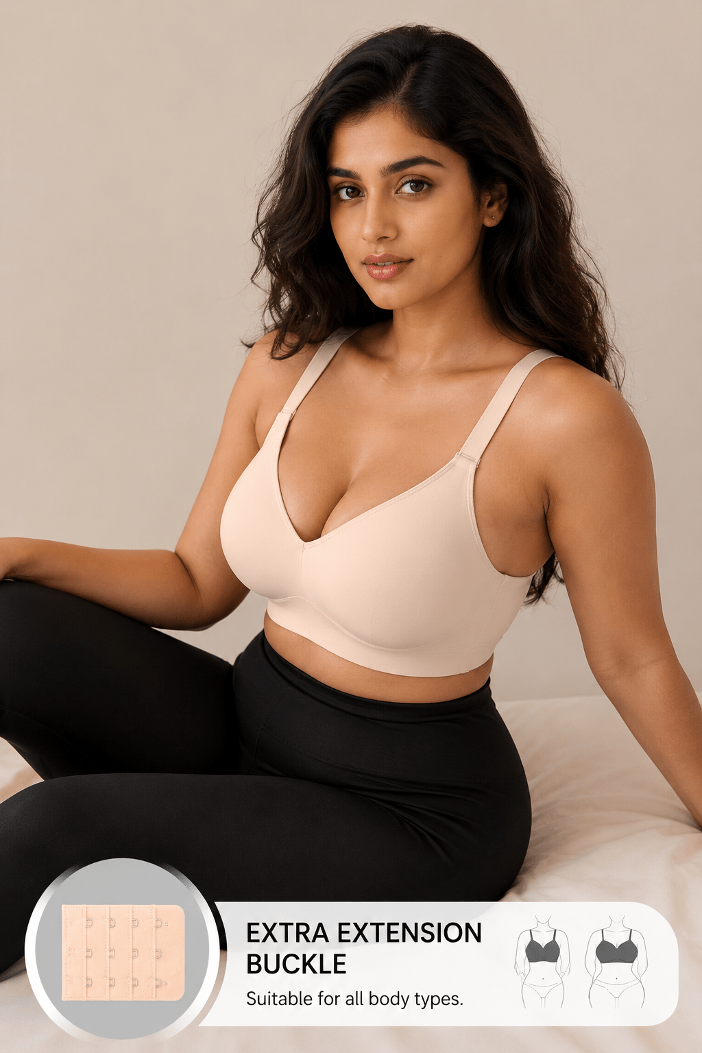 Seamless Wireless 3/4 Cup Tshirt Bra
