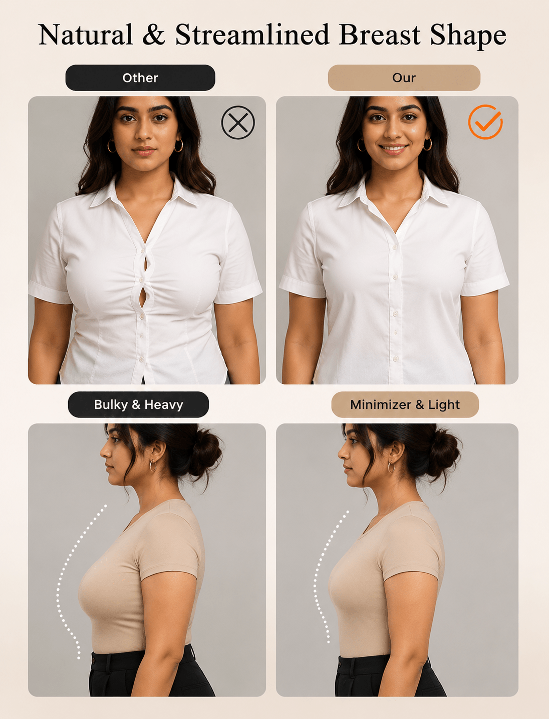 Full Coverage Underwire Minimizer Bra