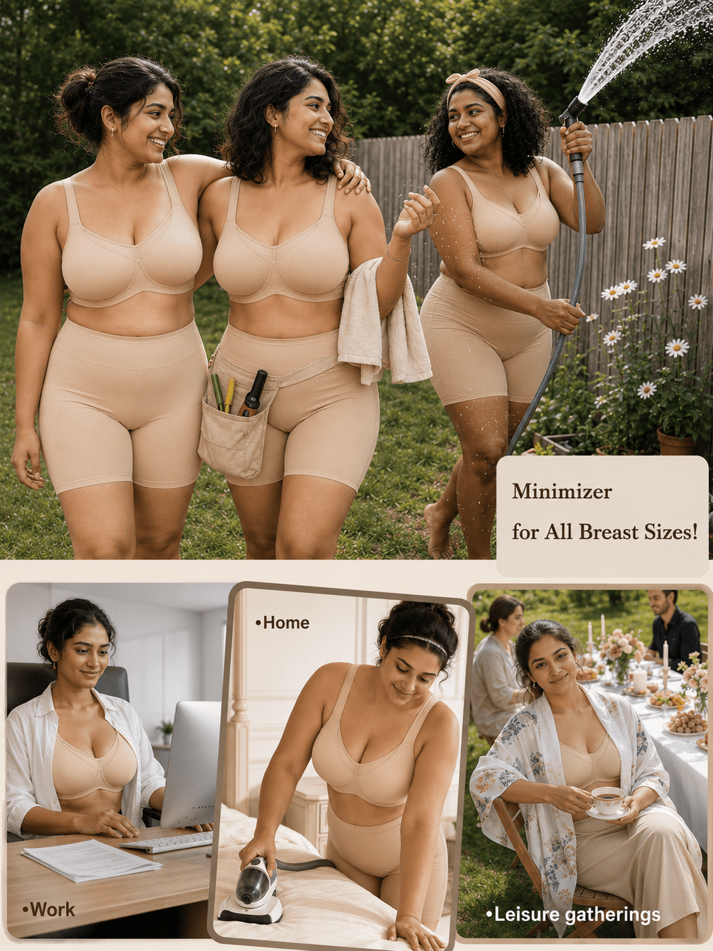 Full Coverage Underwire Minimizer Bra