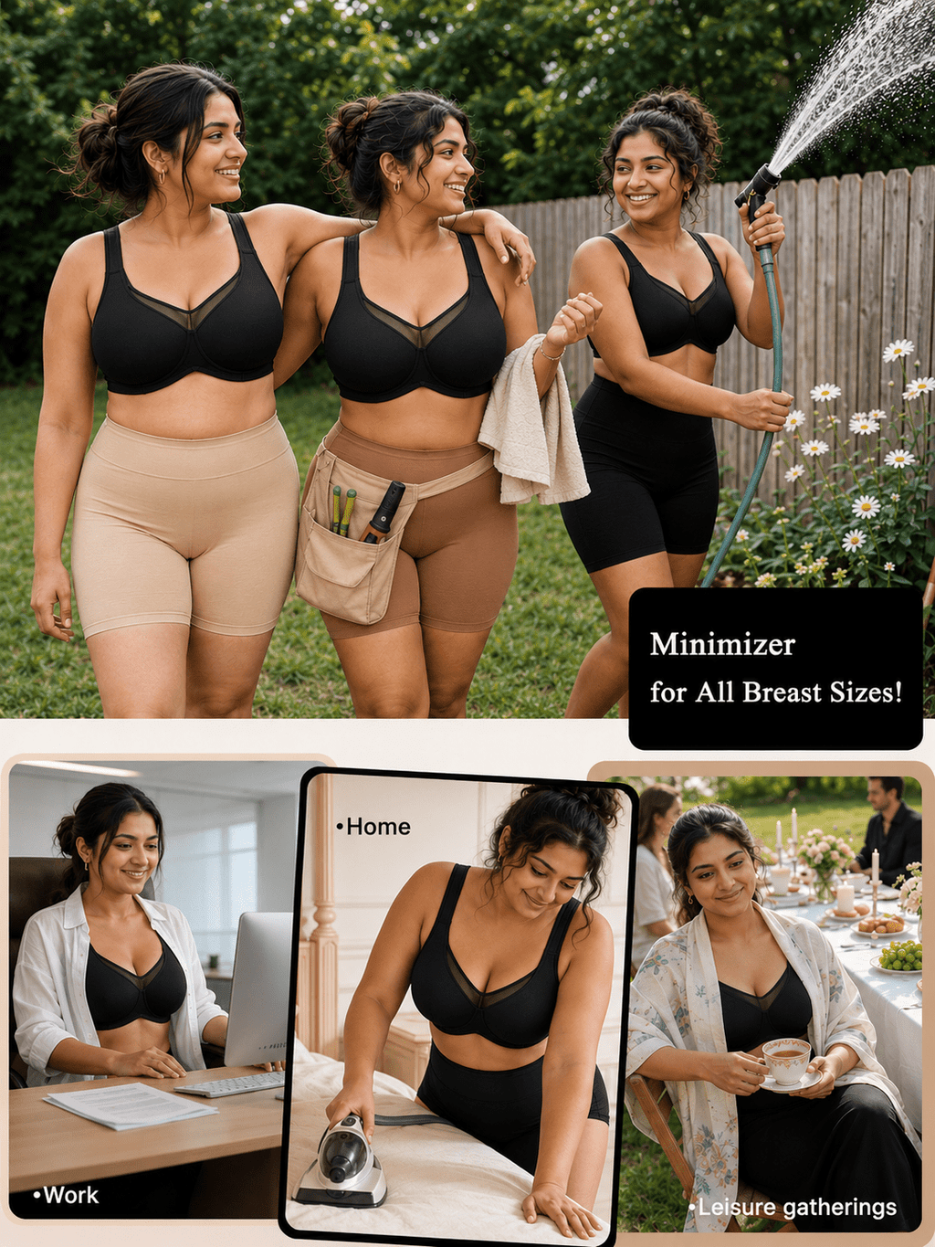 Full Coverage Underwire Minimizer Bra