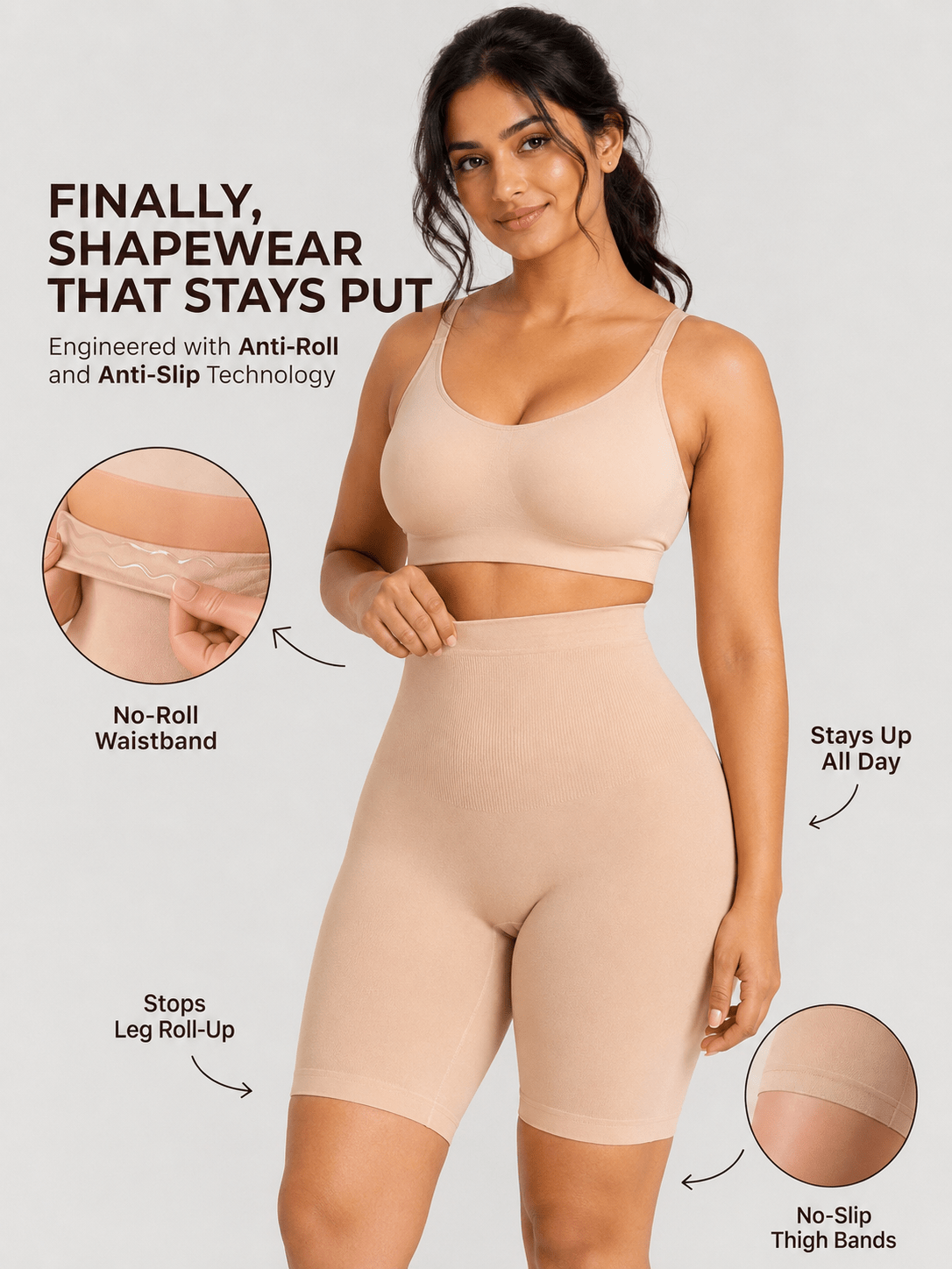 All Day wear High-Waisted Shapewear Tummy Control Shorts