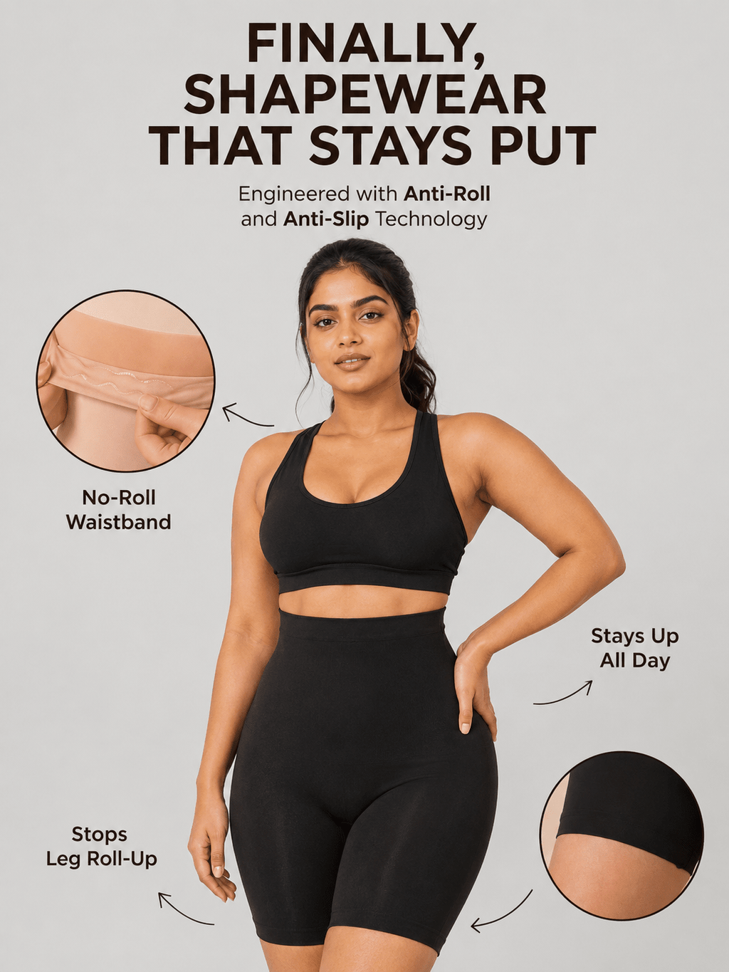 All Day wear High-Waisted Shapewear Tummy Control Shorts