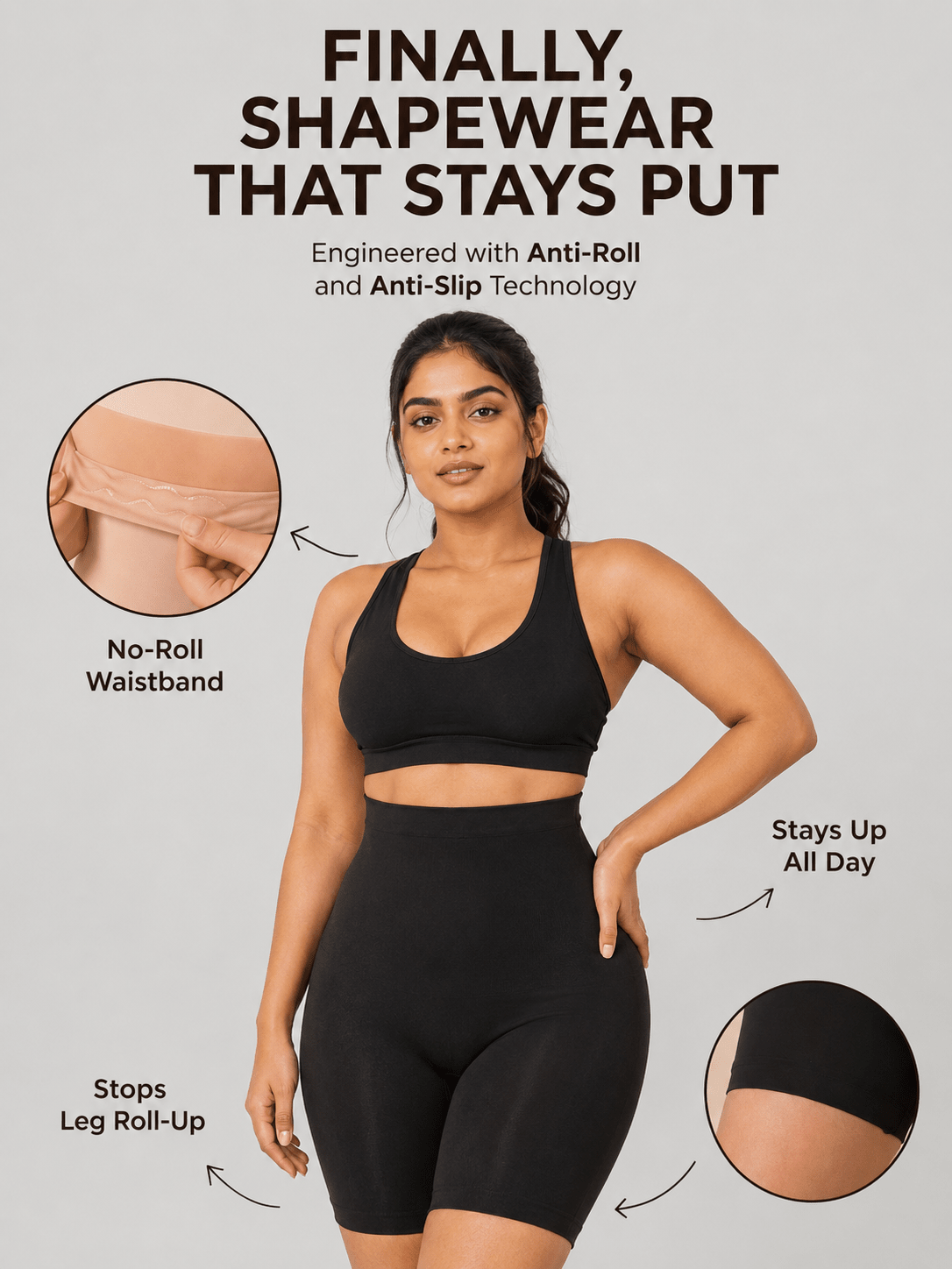 All Day wear High-Waisted Shapewear Tummy Control Shorts