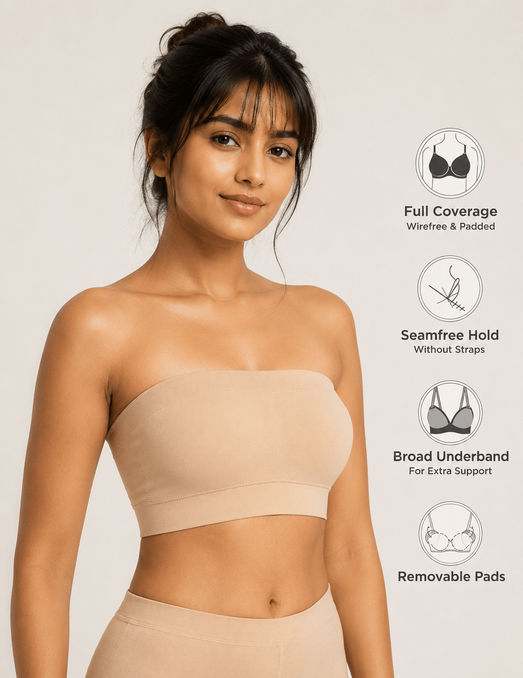 Wireless Padded Bandeau Bra
