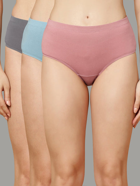 High Rise Full Coverage Cotton Hipsters – Pack of 3