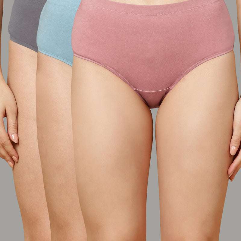 High Rise Full Coverage Cotton Hipsters – Pack of 3