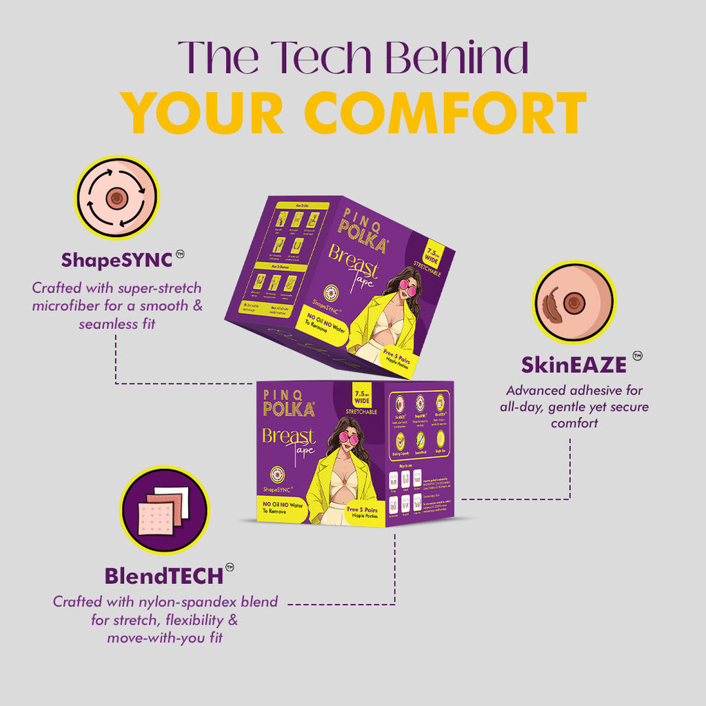 Breast Lift Tape & Nipple Pasties X Reusable Nipple Cover