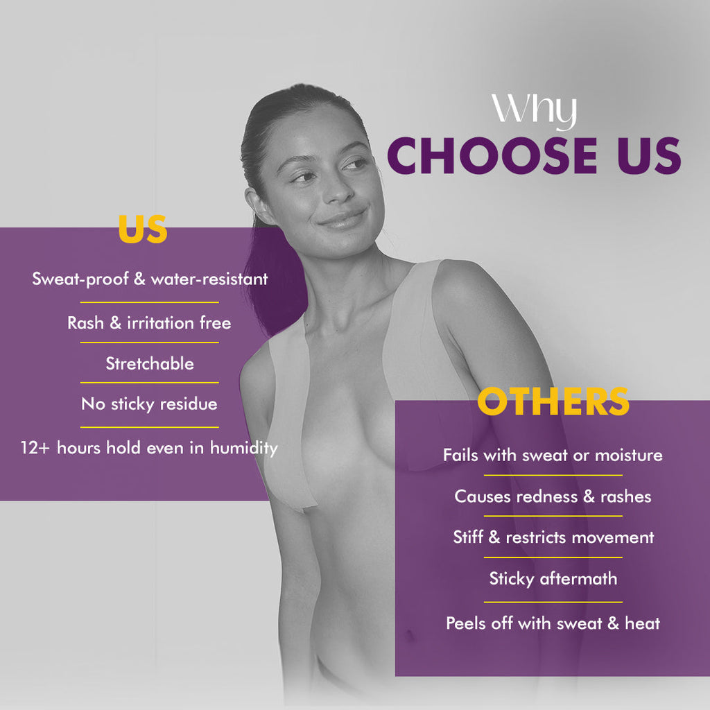 Breast Lift Tape & Nipple Pasties X Reusable Nipple Cover