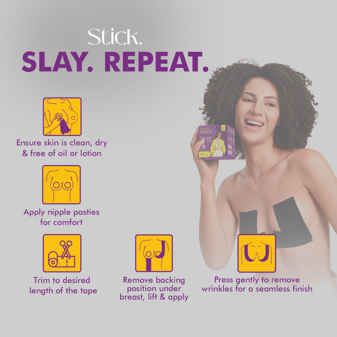 Breast Pasties & Tape (Free 5 pairs of Nipple Pasties)