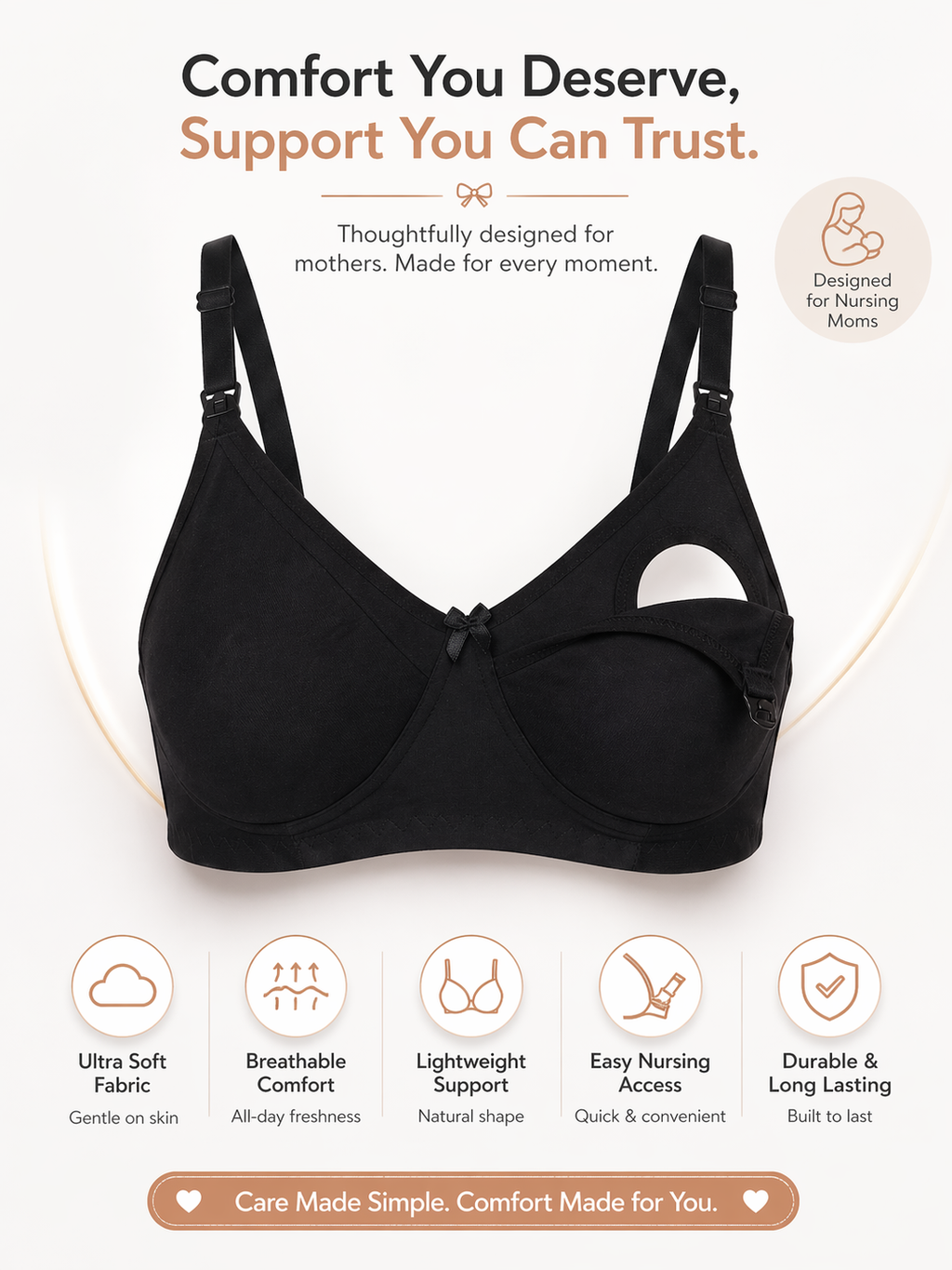 Munns & Mars Pack of 2 Women's Maternity Bra