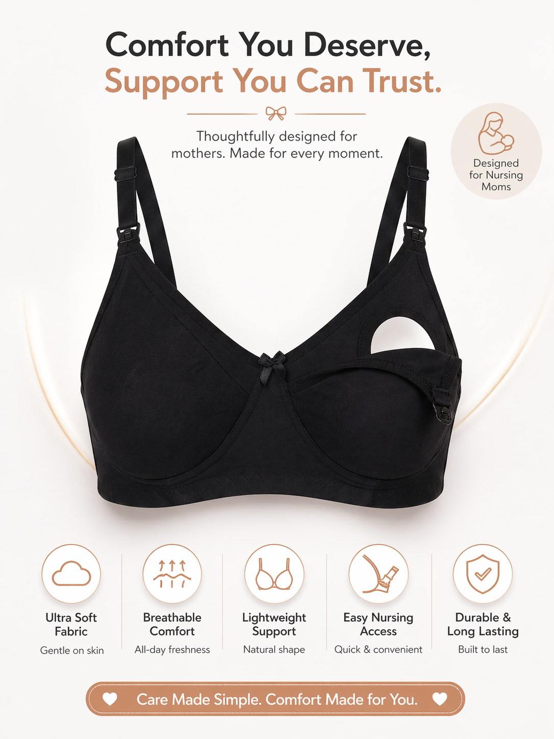 Munns & Mars Pack of 2 Women's Maternity Bra
